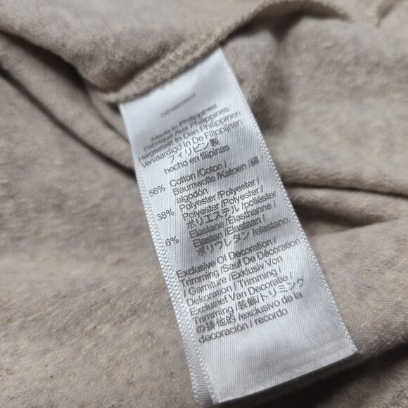 Madewell Cream Heathered Pebble Turtleneck Bodysuit Cotton Blend New Size Large - Picture 12 of 14